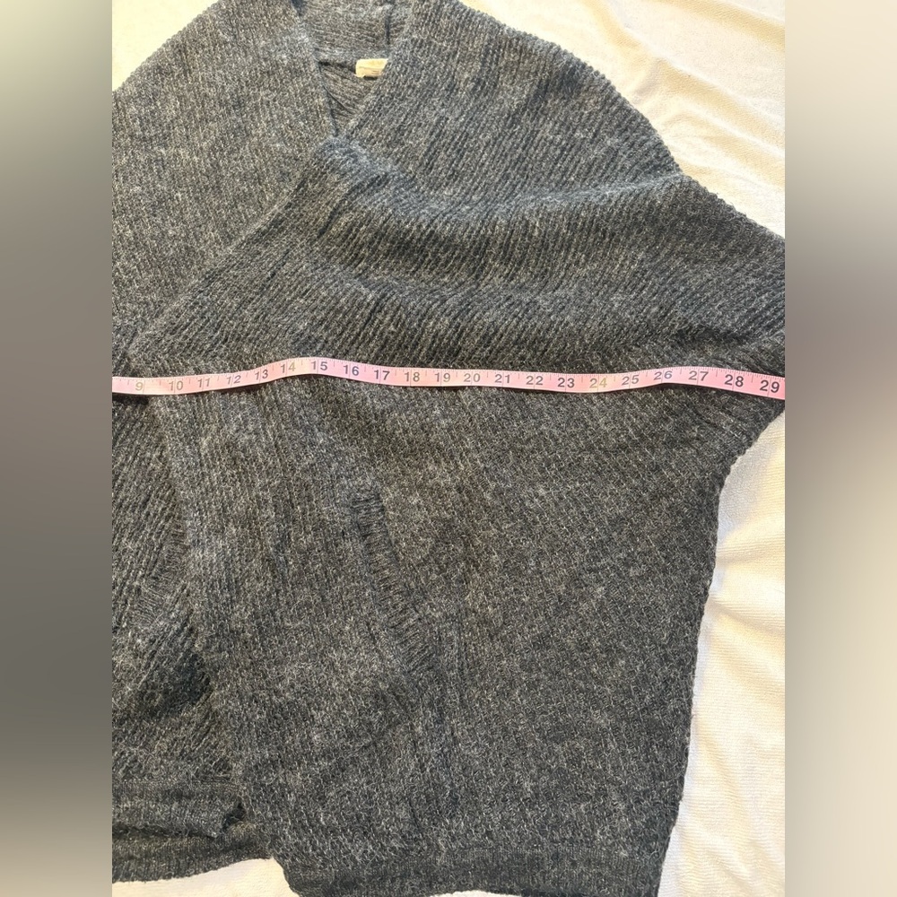 SLEEPING ON SNOW CHARCOAL WOOL BLEND OPEN FRONT OVERSIZED CARDIGAN WOMEN'S M - Picture 9 of 10